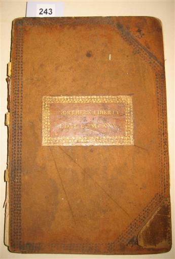 (PENNSYLVANIA.) Minute book of the Northern Liberty Hose Company, an independent volunteer fire company.